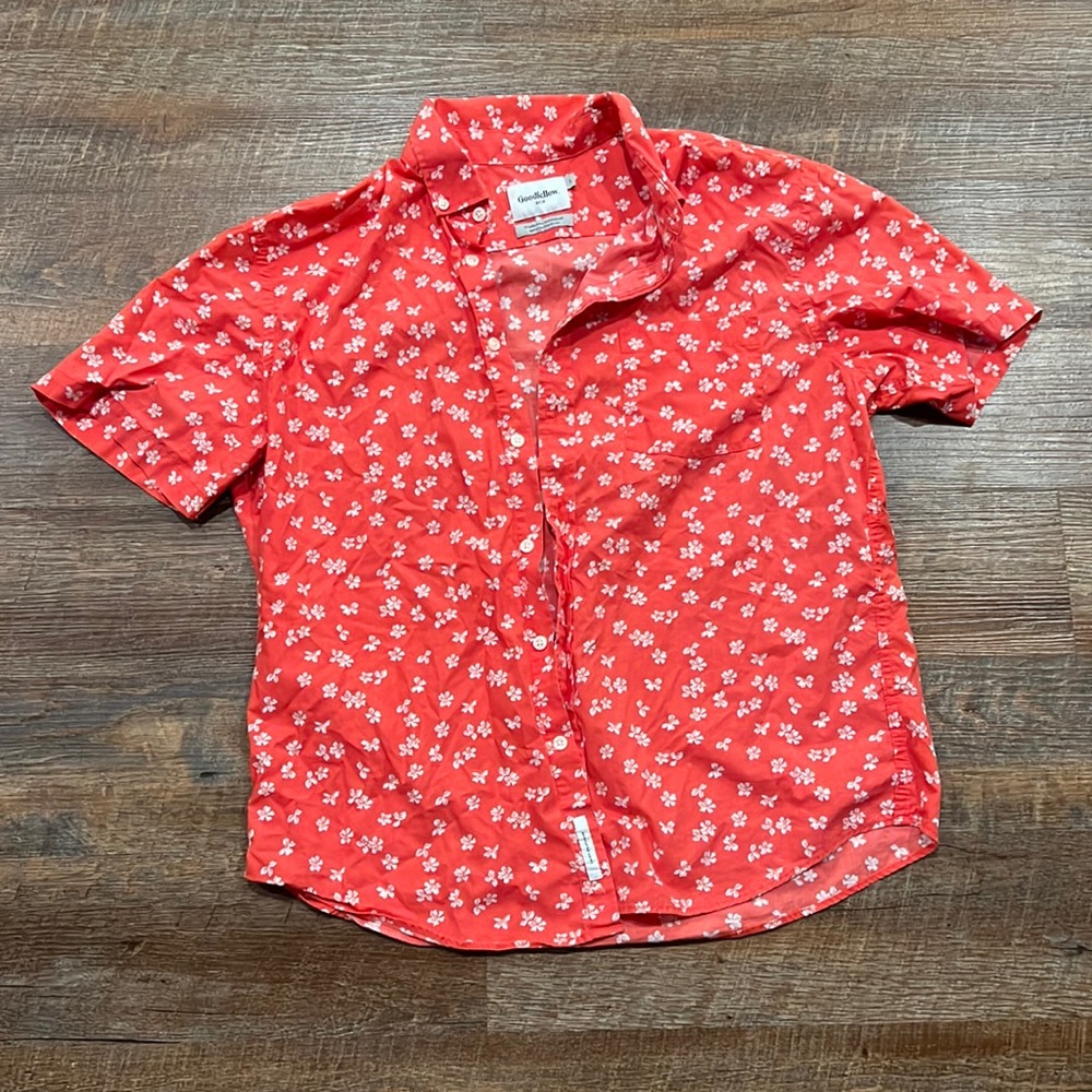 Mens large button up floral shirt